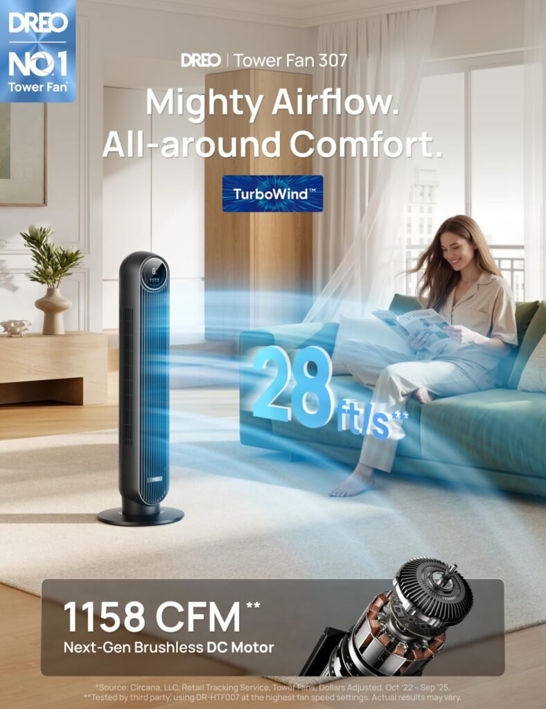 DREO Tower Fan for Bedroom Review