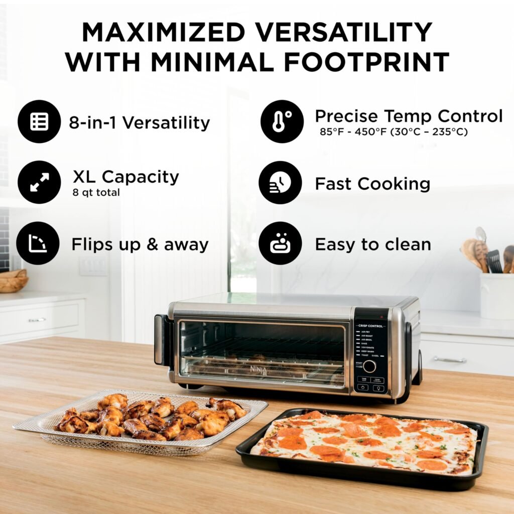 
> Crispy food cooked with the Ninja Air Fryer Toaster Oven Combo SP151