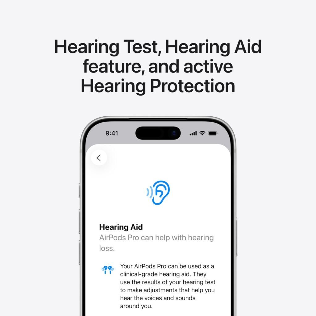 Person wearing AirPods Pro 3 with active noise cancellation enabled during a commute