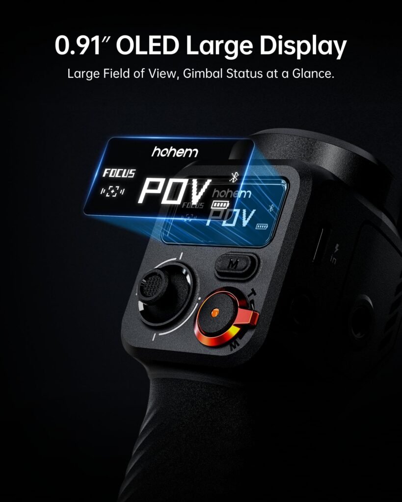 Hohem iSteady M6 OLED display