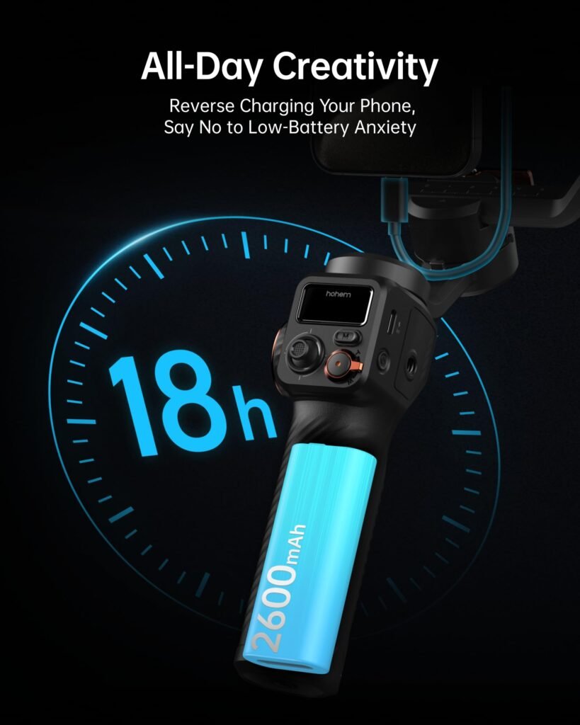 Hohem iSteady M6 Kit battery and USB-C charging